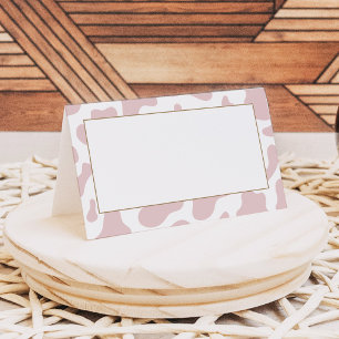 Pink Cowgirl Clothesline Baby Shower Buffet Food Place Card
