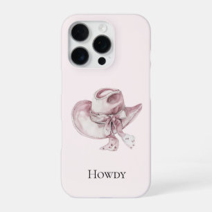 Pink Cowgirl Hat iPhone 16 Pro Case