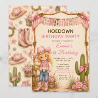 Pink Cowgirl Hoedown Birthday Party