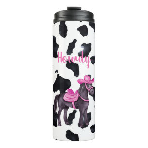 Pink Cowgirl Howdy Horse Thermal Tumbler