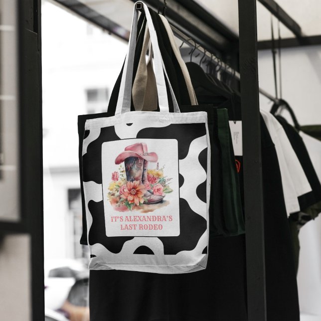 Pink Cowgirl Nashville Let's Go Girls Bachelorette Tote Bag (Creator Uploaded)