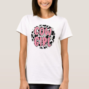 Pink Cowgirl Typography Daisy  T-Shirt