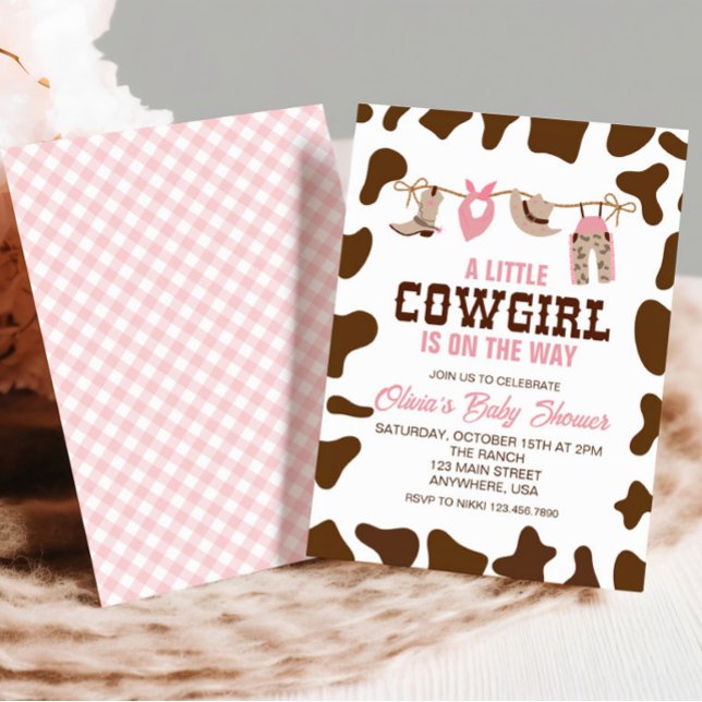 Pink Cowgirl Western Baby Shower Invitation (Creator Uploaded)