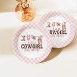Pink Cowgirl Western Baby Shower Paper Plates<br><div class="desc">A little cowgirl is on the way! Pink Western Cowgirl themed baby shower with pink plaid.</div>