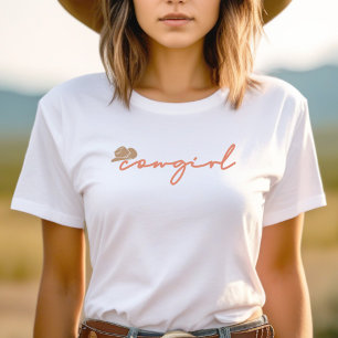 pink cowgirl western minimalist trendy T-Shirt