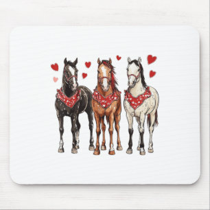 Pink Cowgirl Western Valentine Horse Love For Hors Mouse Pad