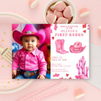 Pink Cowgirl Wild West 1st Rodeo Birthday Party