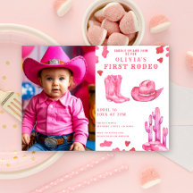Pink Cowgirl Wild West 1st Rodeo Birthday Party 