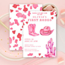 Pink Cowgirl Wild West 1st Rodeo Birthday Party 