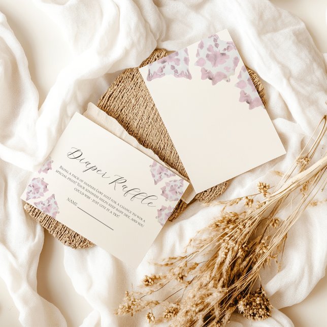 Pink Cowhide Baby Shower Book request Card (Creator Uploaded)