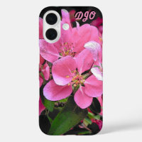 Pink Crab Apple Blossom and your initials