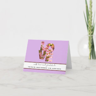 Pink Crabapple Blossoms LOVE Thank You Card
