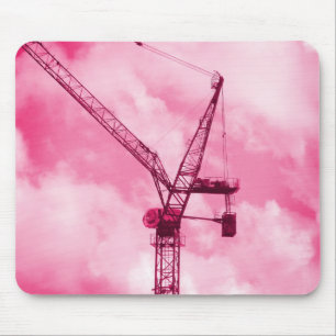 Pink Crane Mouse Pad