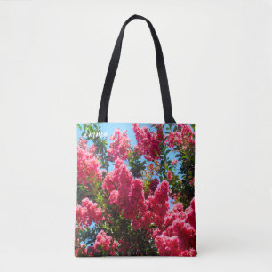 Pink Crape Myrtle Tree Flowers Photography Tote Bag