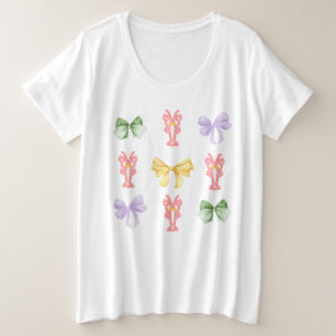 Pink Crawfish Boil Seafood Party pastel Plus Size T-Shirt
