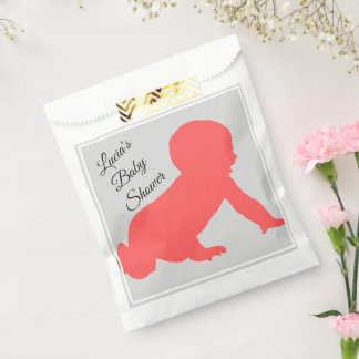 Pink Crawling baby - Baby Shower - Favour Bags