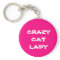 Pink Crazy Cat Lady Keychain