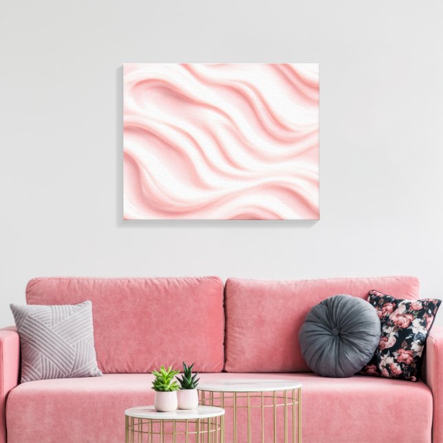 Pink Cream Abstract Design Canvas Print (Insitu(LivingRoom))