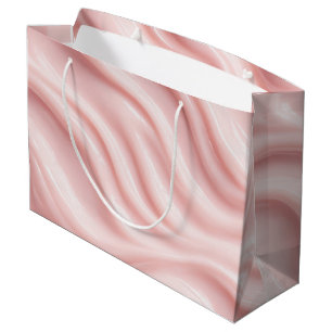 Pink Cream Abstract Design Large Gift Bag
