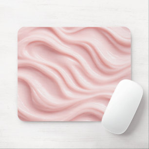 Pink Cream Abstract Pattern Mouse Pad