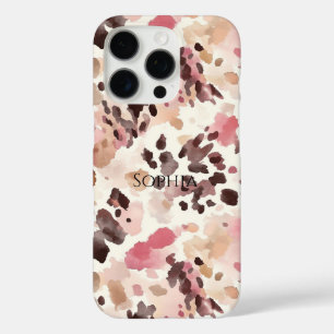 Pink Cream Brown Leopard   iPhone 16 Pro Case