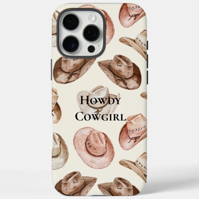 Pink Cream Cowgirl Hats Case-Mate iPhone Case (Back)