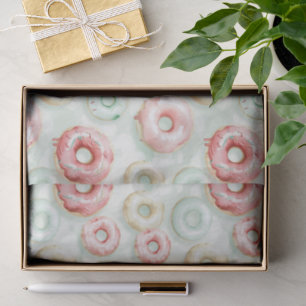 Pink Cream Donuts Birthday Tissue Paper