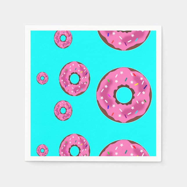 Pink cream donuts napkin (Front)