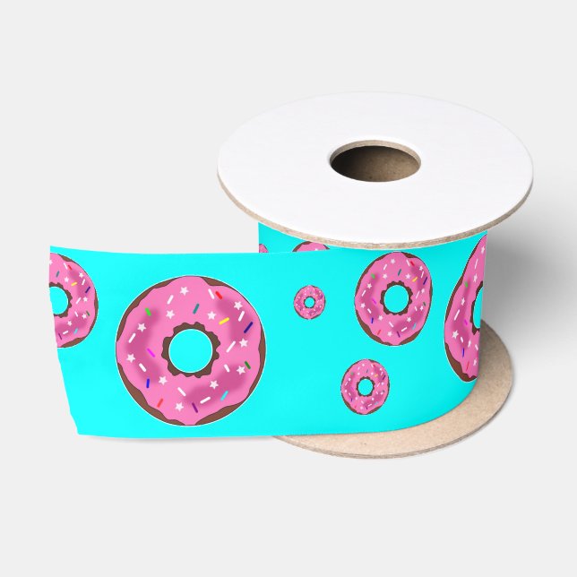Pink cream doughnuts satin ribbon (Spool)