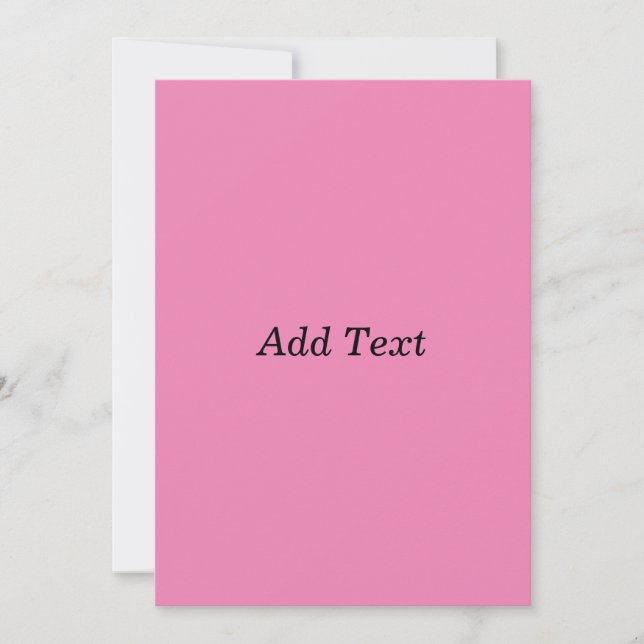 Pink Create Your Own Add Text Template (Front)