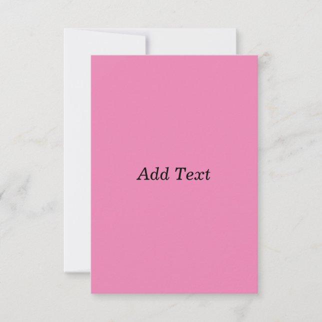 Pink Create Your Own Add Text Template (Front)