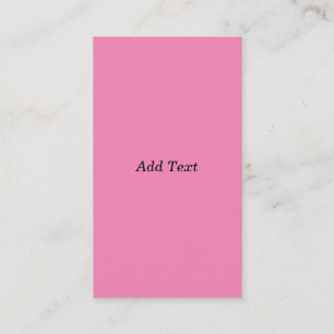 Pink Create Your Own Add Text Template Business Card