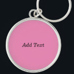 Pink Create Your Own Add Text Template Key Ring<br><div class="desc">Pink Create Your Own Add Text Template keychain</div>