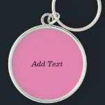 Pink Create Your Own Add Text Template Key Ring<br><div class="desc">Pink Create Your Own Add Text Template keychain</div>