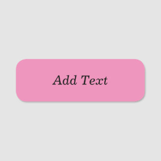 Pink Create Your Own Add Text Template Name Tag