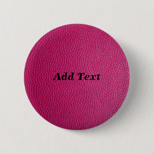 Pink Create Your Own Custom Add Text 6 Cm Round Badge