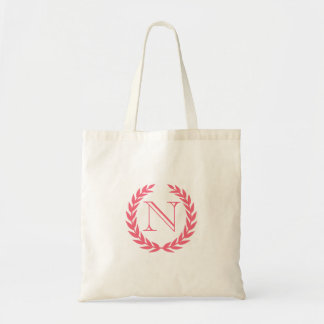 Pink Crest Monogram Budget Tote