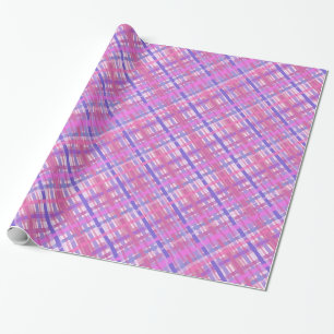 pink criss cross wrapping paper