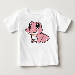 Pink Crocodile Cute Baby T-Shirt