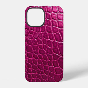 Pink crocodile skin texture iPhone 12 case