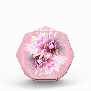 Pink Crocus Flowers Bouquet Photo Block