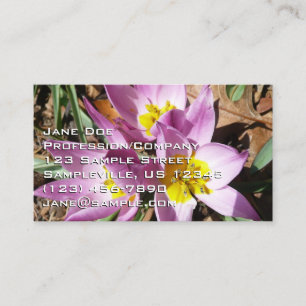 Pink Crocuses Business Card