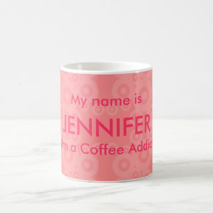 Pink Crop Circles Coffee Addict Mug