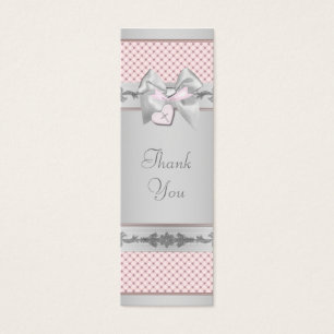 Pink Cross Bomboniere Tags