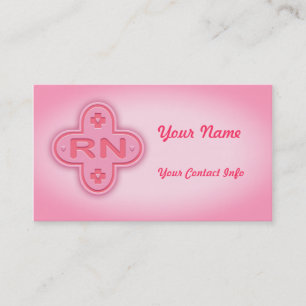 Pink Cross Business Card
