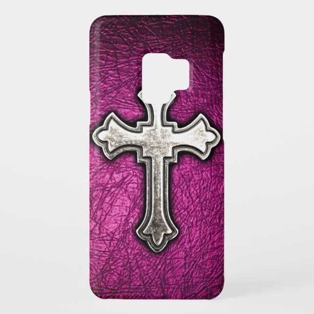 Pink Cross Case-Mate Samsung Galaxy Case (Back)