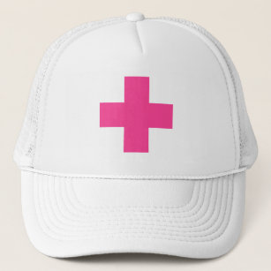 Pink cross custom colour trucker hat for nurse