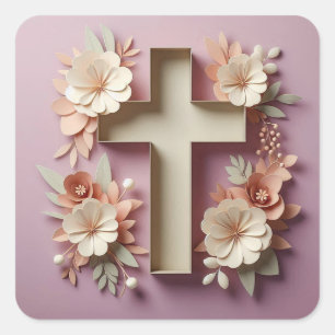Pink Cross Sticker –Ai design