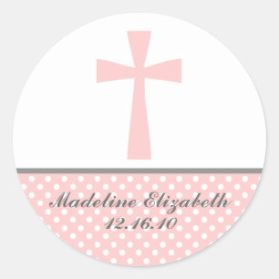 Pink Cross Stickers