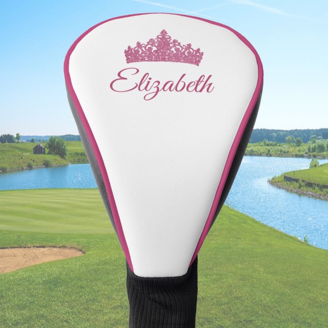 Pink Crown and Custom Name Pretty Golf Head Cover (Creator Uploaded)